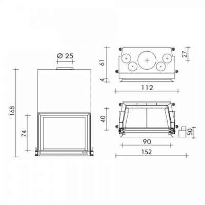 Каминная топка Edilkamin Cristal 90