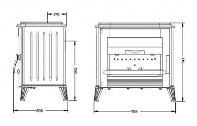 ПЕЧЬ-КАМИН Invicta LE MODENA антрацит NEW
