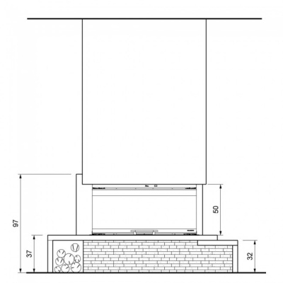 Каминная облицовка Palazzetti Texas sx, под MBL 16:9 3D