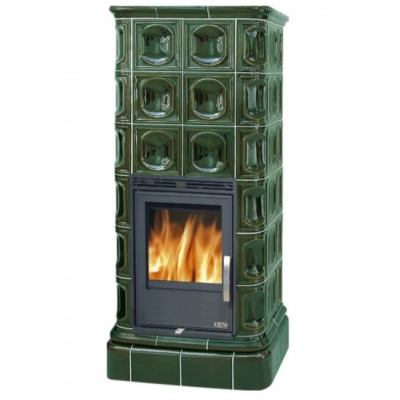 Печь-камин ABX KALEDONIE KI, с допуском воздуха (зеленый)