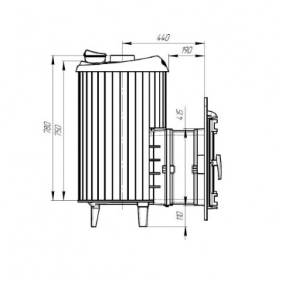 Банная печь Прометалл Атмосфера L ламели Жадеит наборный