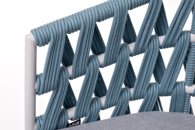 Стул 4SIS Диего из роупа Цвет: светло-серый шагрень, бирюзовый, светло-серый