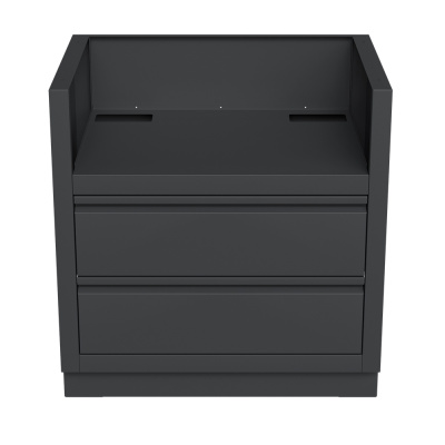 Тумба-основание гриля Bull Bison c 2-мя выдвижными ящиками Черная