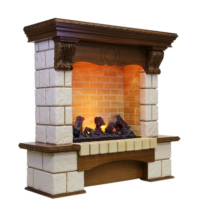 Каминокомплект Pierre Luxe Cassette 600 Темный дуб