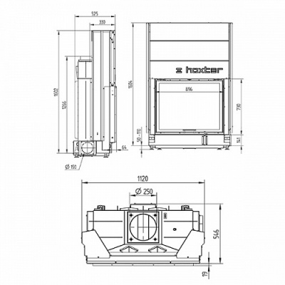 Каминная топка Hoxter HAKA 89/72h Каминная топка Hoxter HAKA 89/72h