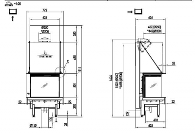 Каминная топка Spartherm Premium A-3RL-60h