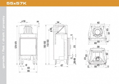 Каминная топка Austroflamm 55x57 K