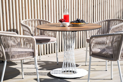 Обеденная группа 4SIS Диего 4-местная со стульями Марсель Цвет: дуб, бежевый