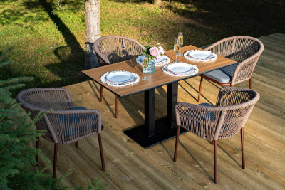 Обеденная группа 4SIS Каффе Дабл из роупа Цвет: дуб Обеденная группа 4SIS Каффе Дабл из роупа Цвет: дуб