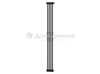 Радиатор труб. Zehnder Charleston 2180, 04 сек.1/2 ниж.подк. RAL9017 matt (9217) (кроншт.в компл)