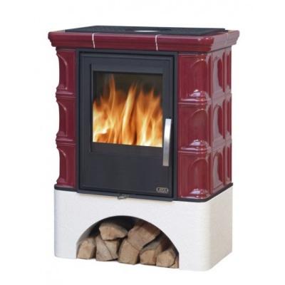 Печь-камин ABX IBERIA KI, с теплообменником, с допуском воздуха (бордо)