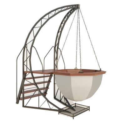 Банный чан 8 граней на подвесе полумесяцем Банный чан 8 граней на подвесе полумесяцем