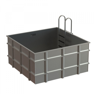 Купель из нержавеющей стали 2,4х2,4х1,2 Купель из нержавеющей стали 2,4х2,4х1,2