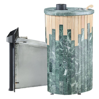 Дровяная печь Ферингер Малютка ПФ в облицовке Змеевик+"Окаменевшее дерево", до 18 м³ Дровяная печь Ферингер Малютка ПФ в облицовке Змеевик+"Окаменевшее дерево", до 18 м³