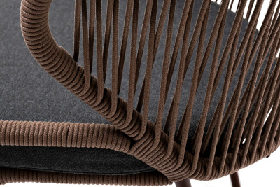 Стул 4SIS Милан из роупа Цвет: коричневый, темно-серый Стул 4SIS Милан из роупа Цвет: коричневый, темно-серый