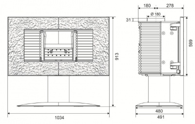 ПЕЧЬ-КАМИН Invicta AKAN