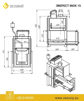 Печь для бани из нерж. стали Эверест INOX 15 (210) Печь для бани из нерж. стали Эверест INOX 15 (210)