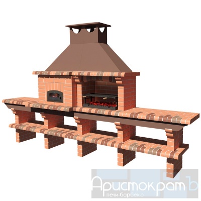 Кирпичное барбекю АРИСТОКРАТЪ 736 с печью Кирпичное барбекю АРИСТОКРАТЪ 736 с печью