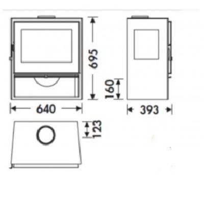Печь-камин Panadero Java Trivision