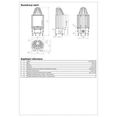 Каминная топка ABX Derby 6/57