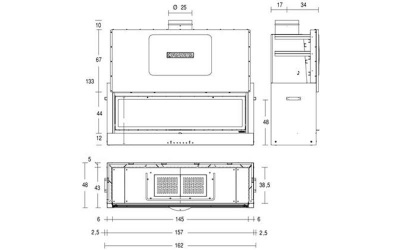 Каминная топка Piazzetta MA 265 SL