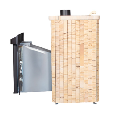 Дровяная печь Ферингер Квадра ПФ в облицовке "Окаменевшее дерево" наборный, до 25 м³ Дровяная печь Ферингер Квадра ПФ в облицовке "Окаменевшее дерево" наборный, до 25 м³