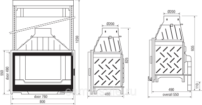 Каминная топка Seguin Visio 8 с гильотиной Каминная топка Seguin Visio 8 с гильотиной