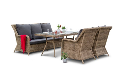 Диван 4SIS Гляссе трехместный Цвет: бежевый