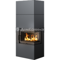 Каминокомплект SIMPLE Box черный с топкой BS, правый угол