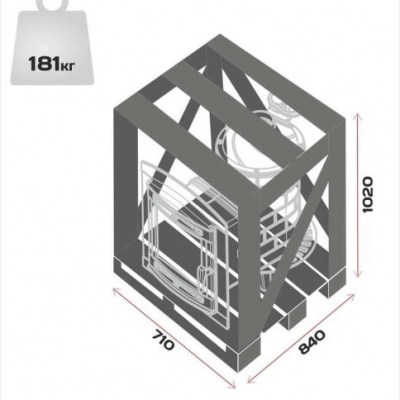 Банная печь Прометалл Атмосфера L в ламелях из натурального камня Змеевик наборный