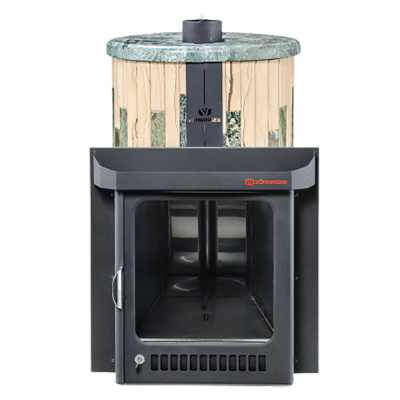 Дровяная печь Ферингер Макси ПФ в облицовке Жадеит+"Окаменевшее дерево", до 38 м³ Дровяная печь Ферингер Макси ПФ в облицовке Жадеит+"Окаменевшее дерево", до 38 м³