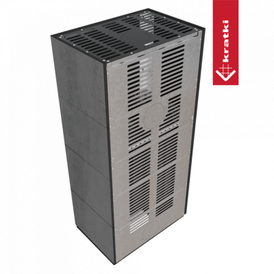 Каминокомплект FLOKI в облицовке NATURALI PIETRA DI SAVOIA ANTRANCITE BOCCIARDATA, угловое стекло слева Каминокомплект FLOKI в облицовке NATURALI PIETRA DI SAVOIA ANTRANCITE BOCCIARDATA, угловое стекло слева