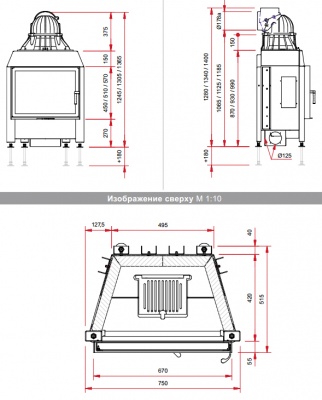 Каминная топка Schmid Lina 6757 Каминная топка Schmid Lina 6757