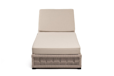 Шезлонг из роупа 4SIS Ривьера Цвет: белый муар, бежевый Шезлонг из роупа 4SIS Ривьера Цвет: белый муар, бежевый