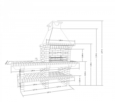 Кирпичное барбекю АРИСТОКРАТЪ 714 Кирпичное барбекю АРИСТОКРАТЪ 714