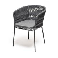 Стул 4SIS Бордо из роупа (колос) Цвет: серый