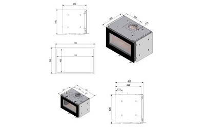 Каминная топка RAIS 500 Каминная топка RAIS 500
