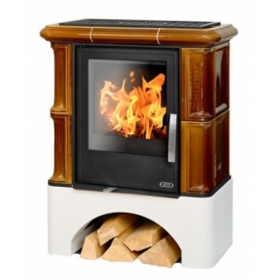 Печь-камин ABX BAVARIA EXclusive - вставка Orion, с прямым цоколем (каштан)