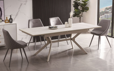 Интерьерный раздвижной стол 4SIS Меркурий Цвет: белый глянцевый Интерьерный раздвижной стол 4SIS Меркурий Цвет: белый глянцевый