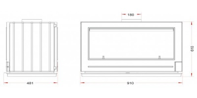 ПЕЧЬ-КАМИН AARON Дабл-фэйс без подставки