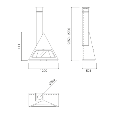 Камин Traforart Bilbao фронтальный Камин Traforart Bilbao фронтальный