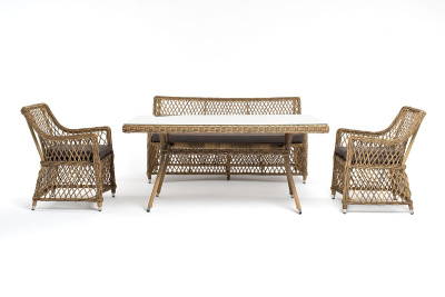 Обеденная группа 4SIS Катания на 4 персоны Цвет: соломенный