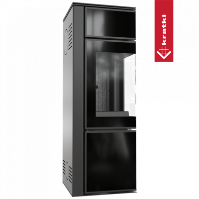 Печь Kratki Pro TORA/S 8 кВт, чёрное стекло Печь Kratki Pro TORA/S 8 кВт, чёрное стекло