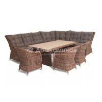 Обеденная группа угловая 4SIS Бергамо на 6 персон Цвет: коричневый