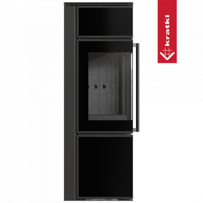 Печь Kratki Pro TORA/S 8 кВт, чёрное стекло Печь Kratki Pro TORA/S 8 кВт, чёрное стекло