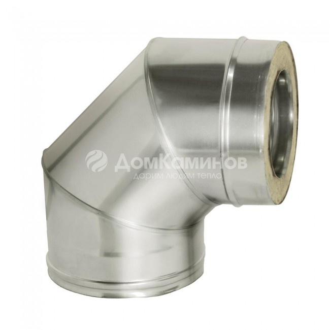Отвод Дымок 0.5 мм 90 с изоляцией, d=200 мм