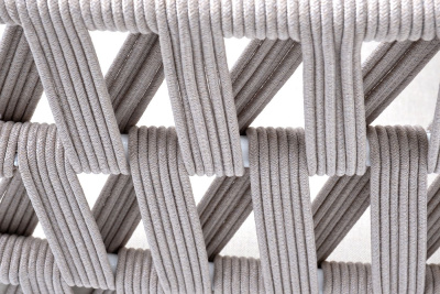 Кресло 4SIS Диего, основание дуб, каркас светло-серый муар, роуп бежевый, ткань бежевая 052