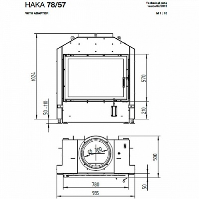 Каминная топка Hoxter HAKA 78/57 Каминная топка Hoxter HAKA 78/57