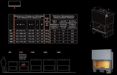 Каминная топка Totem HORIZON 1000