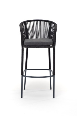 Стул барный 4SIS Марсель из роупа Цвет: темно-серый (RAL7024) шагрень, темно-серый Стул барный 4SIS Марсель из роупа Цвет: темно-серый (RAL7024) шагрень, темно-серый